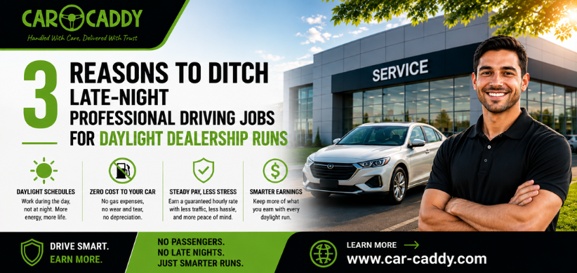 3 Reasons to Ditch Late-Night Professional Driving Jobs for Daylight Dealership Runs